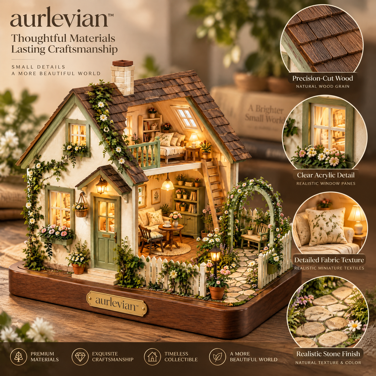 aurlevian™ Secret Garden Miniature House Kit