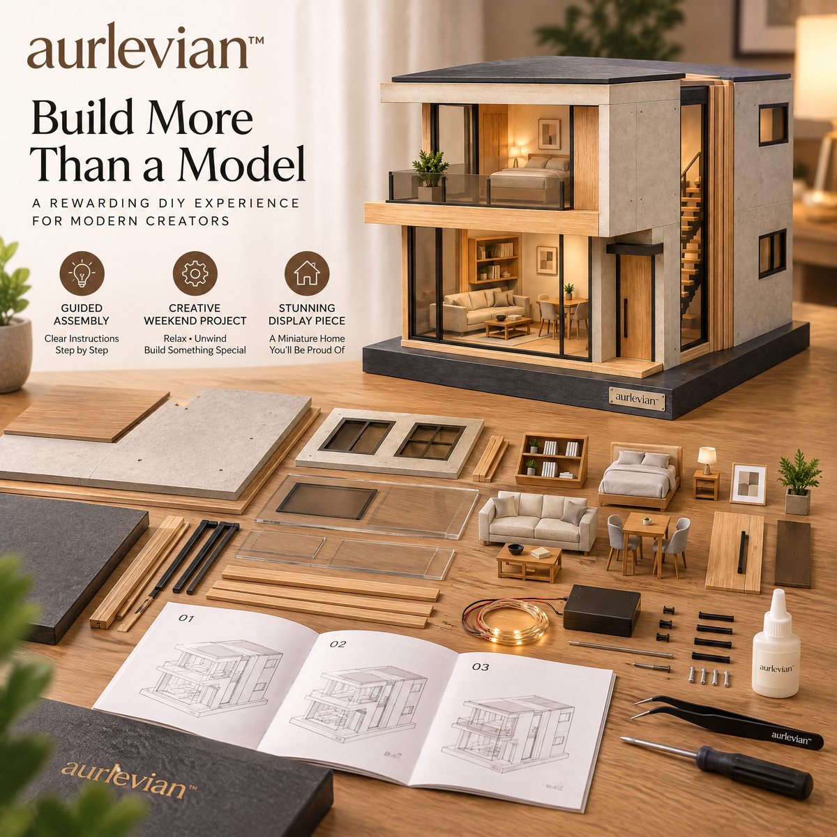 aurlevian™ Modern Architecture Building Model Kit