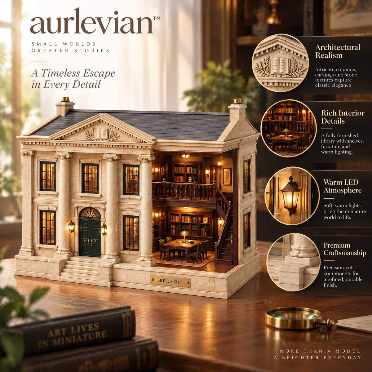 aurlevian™ Heritage Library Architecture Model Kit