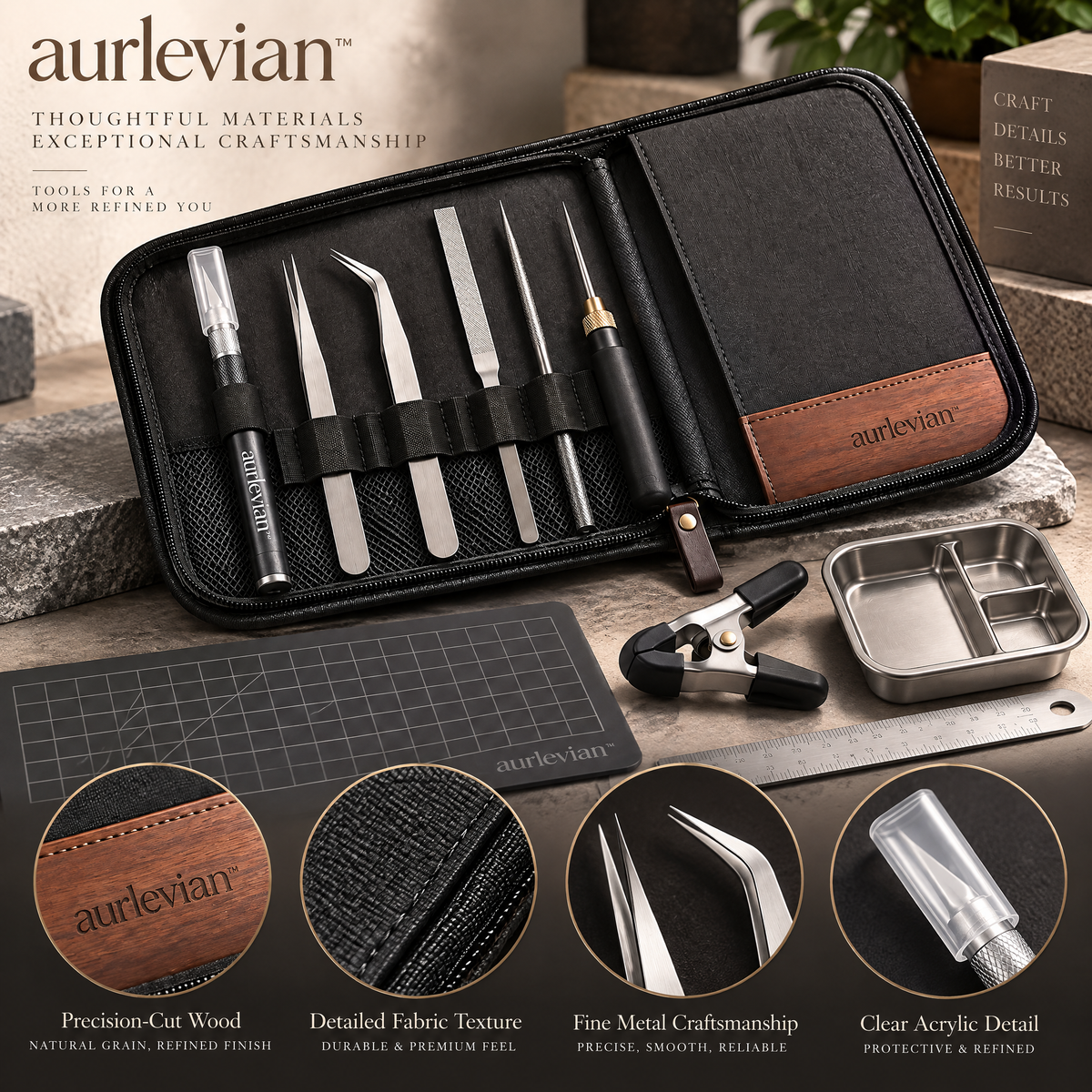 aurlevian™ Precision Miniature Craft Tool Set