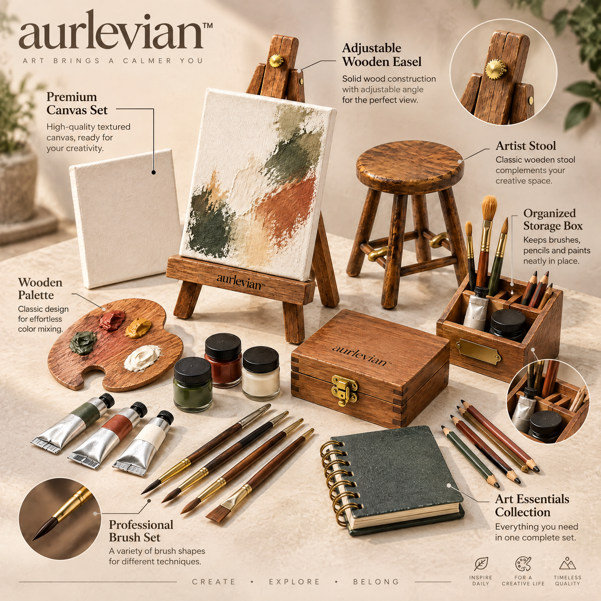 aurlevian™ Miniature Artist Supply Collection