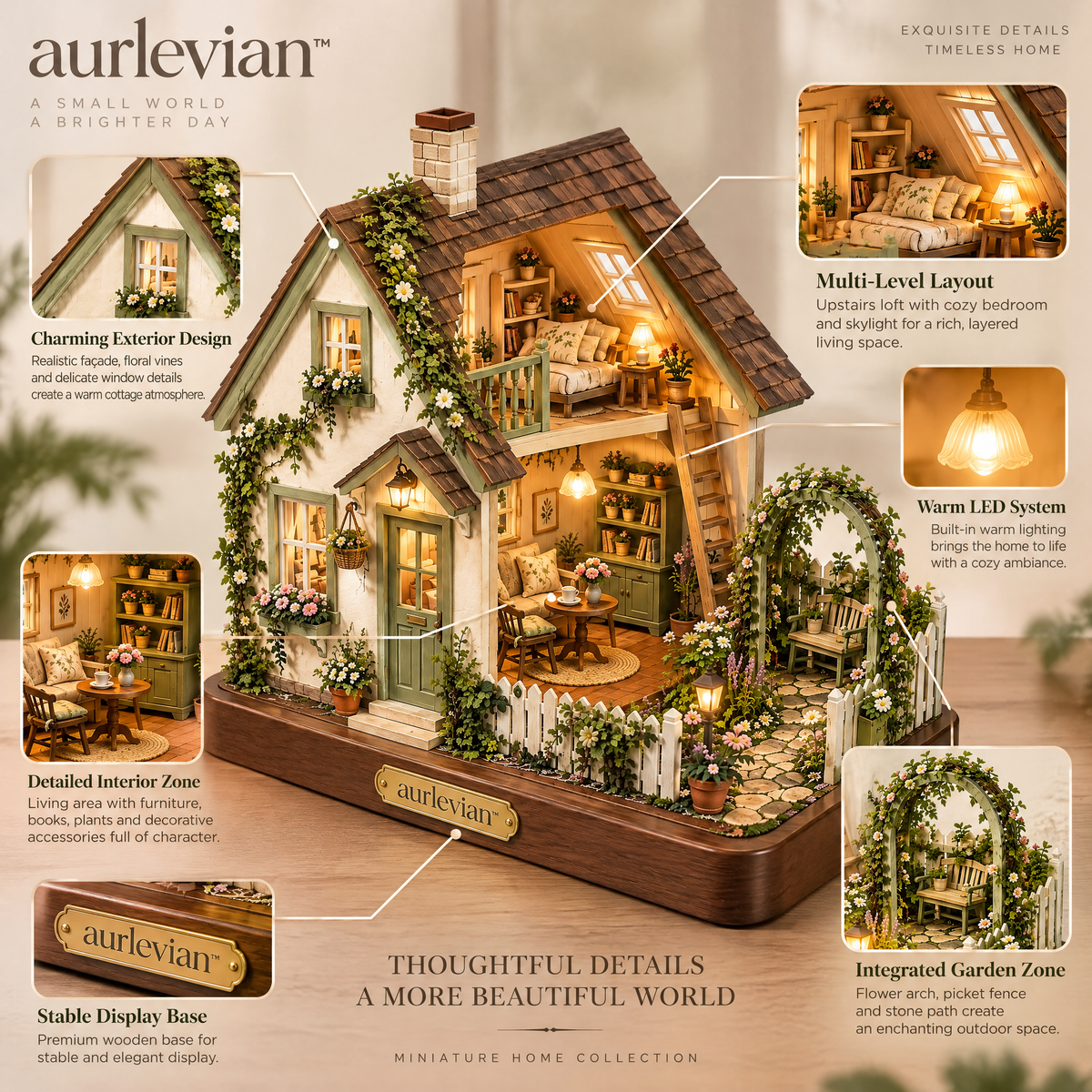 aurlevian™ Secret Garden Miniature House Kit