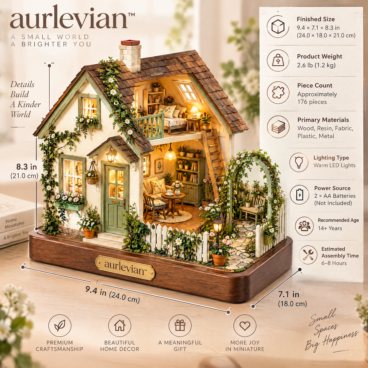 aurlevian™ Secret Garden Miniature House Kit
